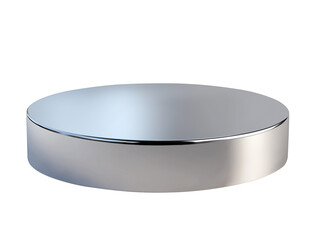 A silver metal object with a circular shape