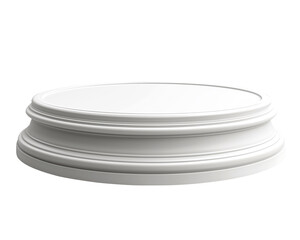 A white pedestal with a rounded top
