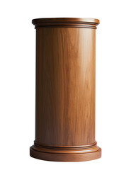 A tall wooden column with a plain surface
