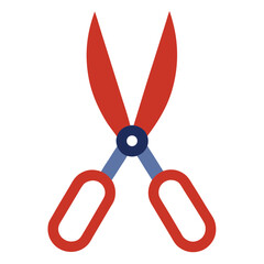 red scissors isolated on white