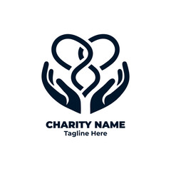 Charity theme illustration for fundraising campaign donation nonprofit volunteer aid kindness support love outreach help rescue community mission heart and social care
