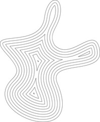 Abstract geometric design with wavy concentric lines forming a natural flowing curved pattern.