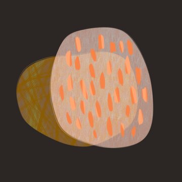 Abstract minimalist geometric illustration in muted tones