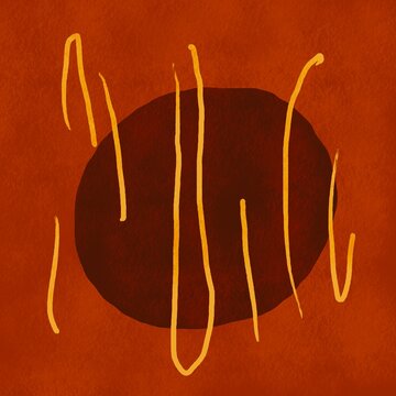 Minimalist abstract art with bold colors