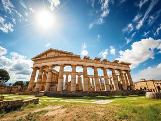 Fototapeta premium Paestum, Italy - Greek Temples in the Sunshine