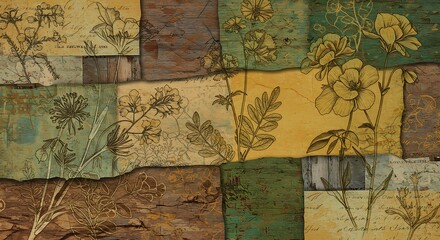 Floral Sketches on Wood Panels