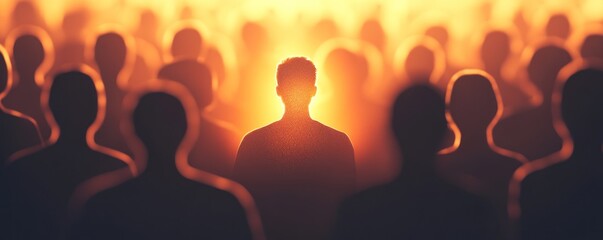 Individuality Amidst the Crowd: A Silhouette of Resilience