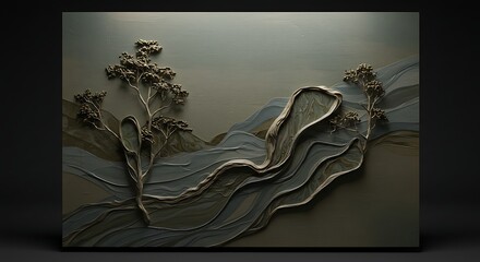 Abstract Landscape with Trees Art