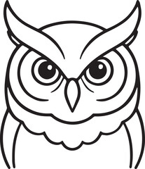 Cute brown owl cartoon character vector illustration