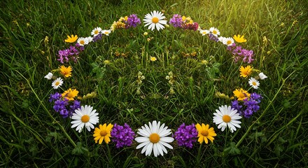 Flower Circle on Grass