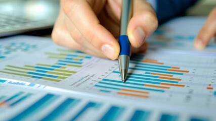Analyzing financial charts and graphs for business insights and decision-making. - Powered by Adobe