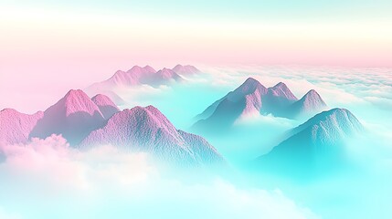 Gentle cloudscape featuring soft pastel tones of pink, lavender, and light blue blending smoothly across the sky