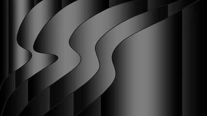 abstract black background with waves