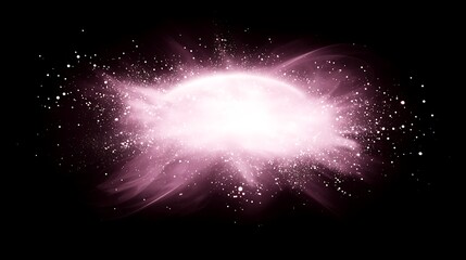 Vivid bright color powder explosion stopped in freeze motion with fine particle texture contrasting boldly on black background