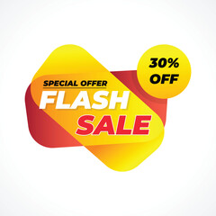 Monsoon Summer Sale, flash sale promotion abstract colorful banner design with 30 percent