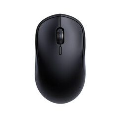 A sleek black computer mouse designed for optimal performance and comfort, ideal for any workspace.