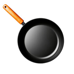A sleek, modern frying pan showcasing a smooth, non-stick surface and a comfortable wooden handle.