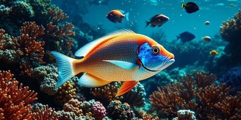 Fototapeta premium Sublime Aquatic Fish, Coral Reef Beauty