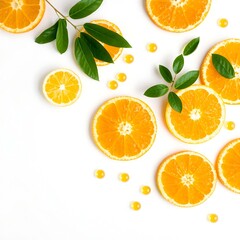 orange slices with leaves