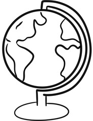 vector illustration of a globe