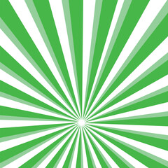 Obraz premium abstract green white sun rays, sunburst retro styled comics book texture background