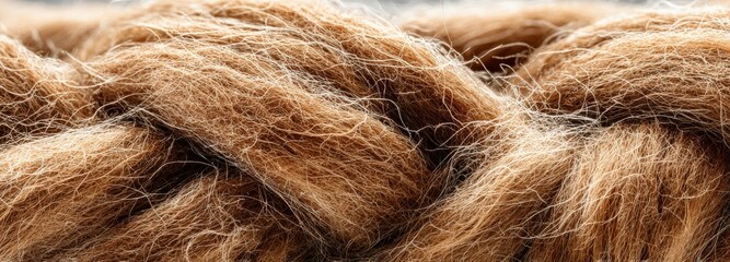 Fototapeta premium Close-up of soft yak wool fibers highlighting sustainable textile qualities