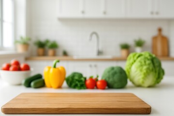 Fresh vegetables kitchen countertop