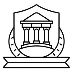 Simple History Icon Design Featuring a Clock or Watch Isolated on a Clean White Background for Versatile Use in Various Projects