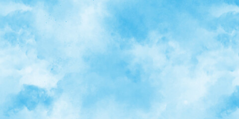 abstract beautiful sky light background with white clouds,Light blue watercolor texture background, Aquarelle paint paper textured canvas element for texture, modern and paper texture design with sky.