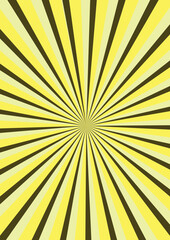Yellow background sunray abstract summer design.