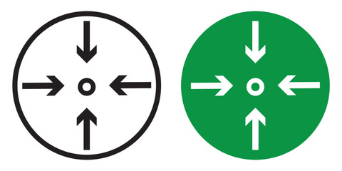 Assembly points sign vector green color flat style. Gathering point. Meeting point icon. Emergency evacuation assembly point. Assembly point sign. Meeting Point Icon set. meeting point & assembly icon