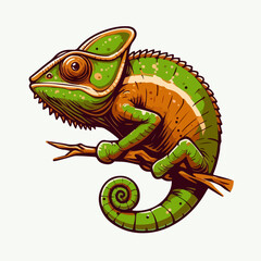 Obraz premium chameleon vector illustration