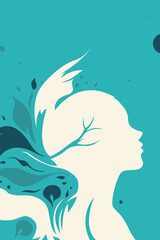 Woman, Man, Love, Head, Thoughts, Mind, Brain, Happiness, Joy, Colors, Childhood, Artwork, Vector