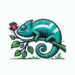 chameleon vector illustration
