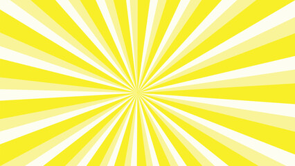 Yellow and white sunbeam background. 