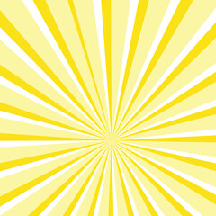 Yellow and white sunbeam background. 