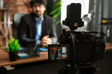 Focused Businessman Considering New Strategic Opportunities at His Desk