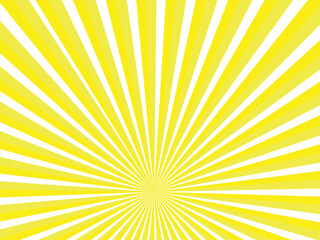 Yellow and white sunbeam background. 