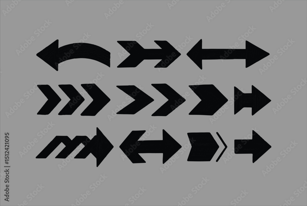 Poster directional pointers & navigation icon set