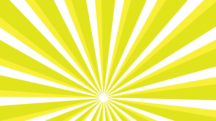 Yellow and white sunbeam background. 