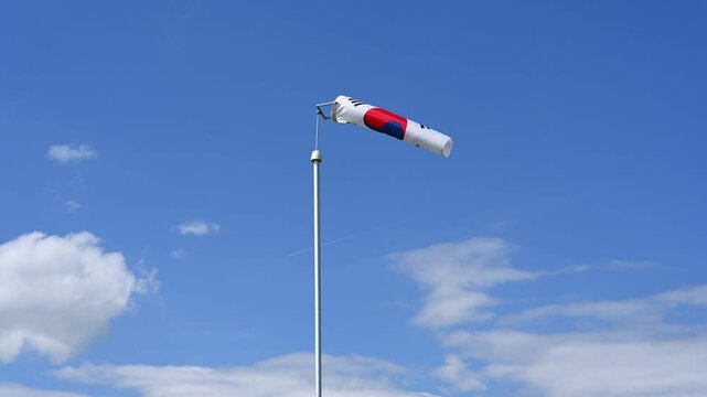 windsock in the colours of korean national flag