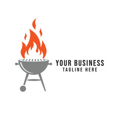 minimal bar b q logo 