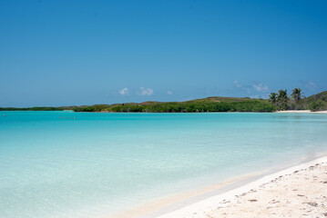 Vista de una playa paradisiaca en el caribe mexicano.