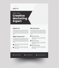 Corporate business flyer template design set, Creative flyer layout with a4 size. a bundle of a4 flyer, Flyer template layout design. Corporate creative colorful business flyer template.