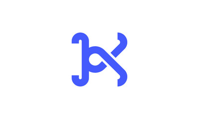 Abstract K Letter Logo Design – Flowing Intertwined Rounded Shapes Forming Elegant K Monogram for Modern Branding