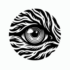 tiger eye vector illustration