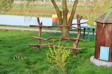 Country life. One span of an old wooden fence