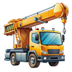 construction crane isolated on white