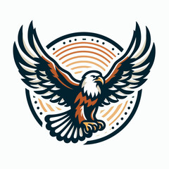 Obraz premium eagle logo mascot vector illustration