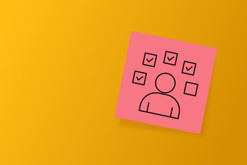 done. an icon on office paper. office paper. successful completion of assigned tasks. teamwork. animation. pin. a business idea. teamwork in business. a task. decision. purpose. achieve your goal. 